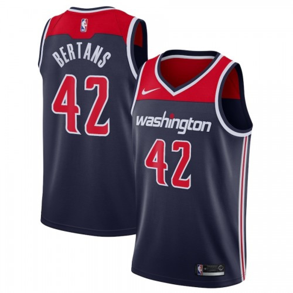 Men's Washington Wizards Davis Bertans #42 Navy Swingman Jersey - Statement Edition-Pro Kit Vault | Brand New 26/27 Sports Jerseys